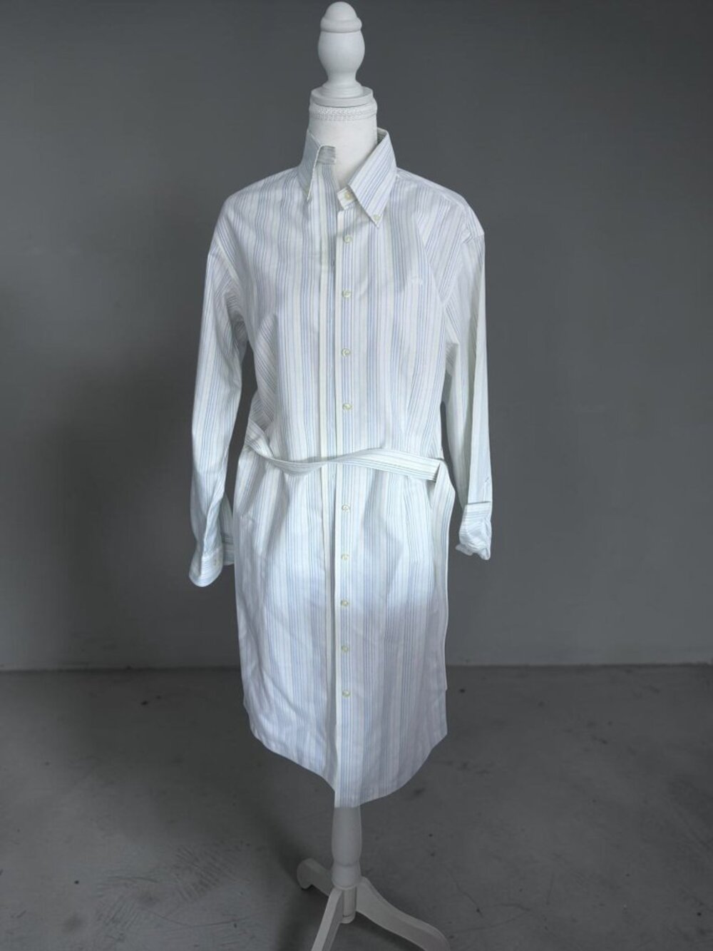 BROOKS BROTHERS Blue Striped 100% Supima Cotton Non Iron Dress Size 6